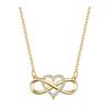 Infinity Heart Necklace for Women Cubic Zirconia Love Heart Pendant Necklace Romantic Birthday Gifts for Girlfriend Wife