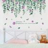 Small Fresh Watercolor Leaves Vine Wall Stickers Skirting Line Warm Bedroom Ins Wind Self-adhesive Bedside Dormitory