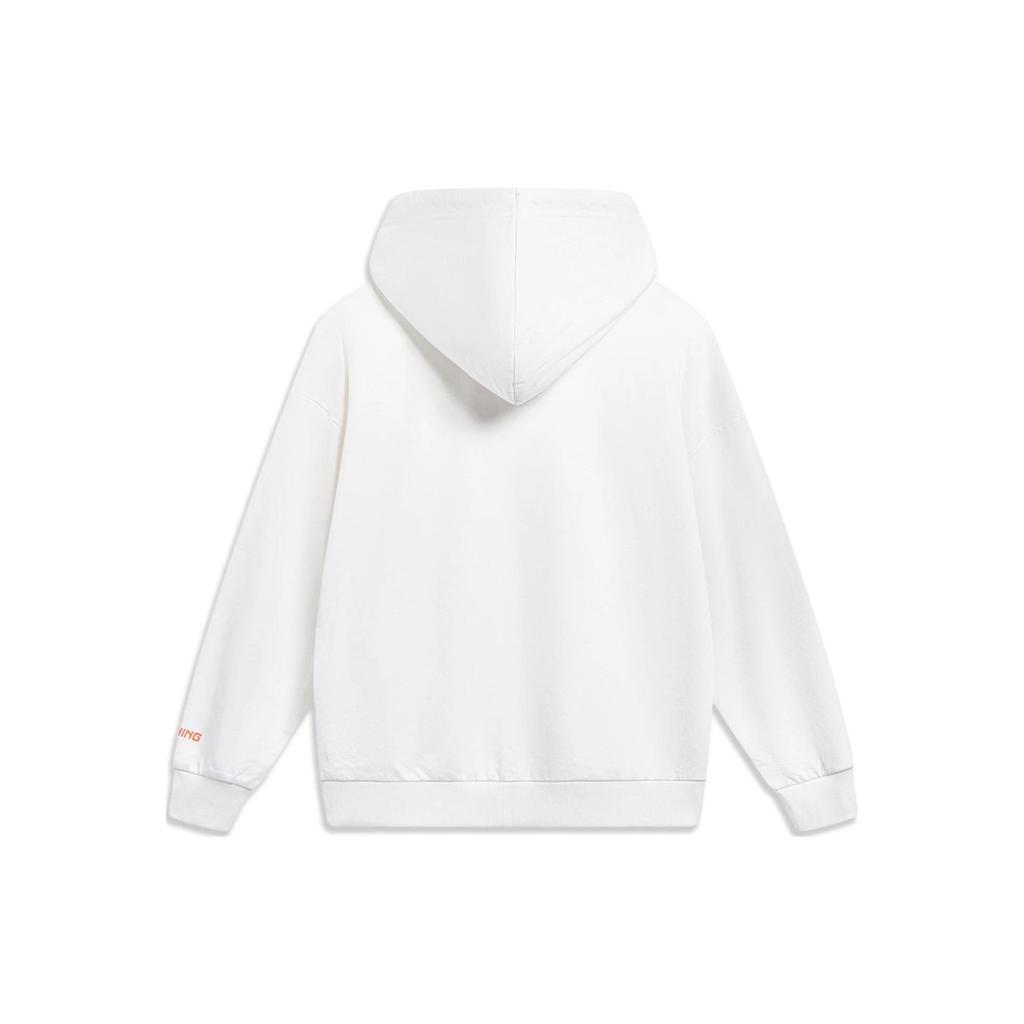 Li Ning Sports Lifestyle Series Logo Pullover Hoodie Unisex Hoodies Off-White AWDT597-6