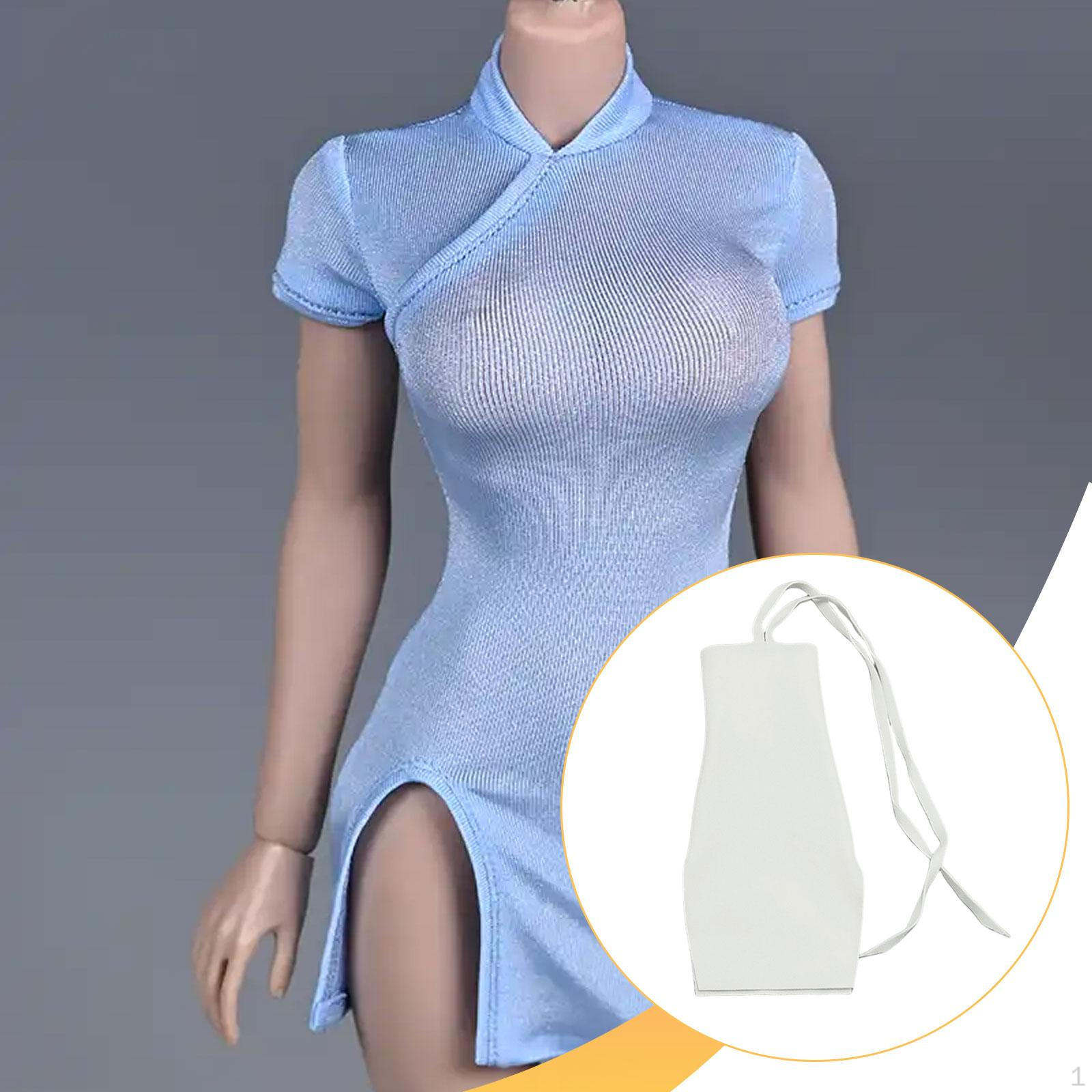 

1:6 Scale Female Costume, Own Dolls, Doll Fashion Accessories, 1/6 Clothing, Mini Dress белый