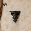 French Style Wall Shelf Shelf, Matte Black Texture Decorative Stand, Retro Lion Embossed Mounted Thickened One-Piece Structure Display Rack Durable