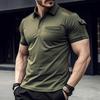 Men's Summer Short Sleeve Muscle Pocket Polo Shirt - Sports Casual