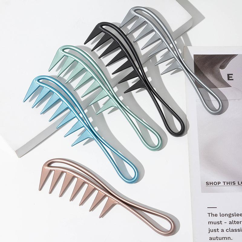 Hair Salon Large Tooth Wide Comb Smoothing Comb Household Oil Head Men'S Back Hollow Comb Styling Tools Barber Accessories