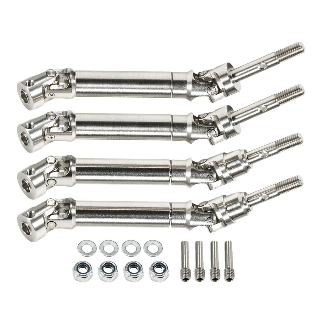 Machined Stainless Front Rear Steel Drive Shaft Universal Joint Driveshaft for 1/10 RC Truck SLASH Rustler Stampede Hoss Upgrade