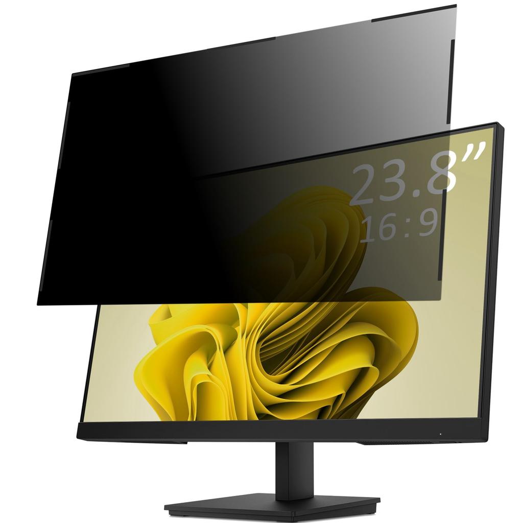 LOE 23.8-inch 16:9 Magnetic Privacy Filter with Blue Light Blocking and Anti-Glare for Frameless Monitors, Matte Type (534x301mm), 1 Piece