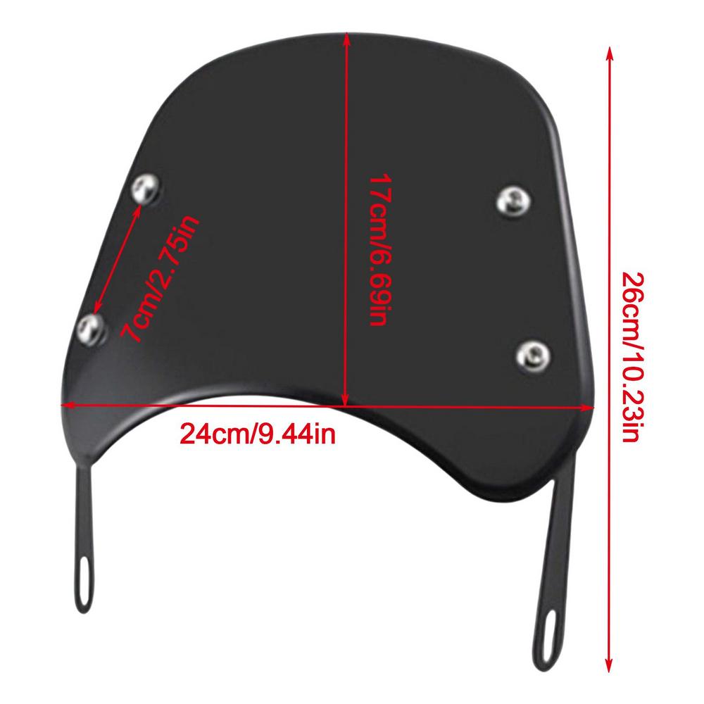 Motorcycle Windshield Airflow Adjustable Windscreen Wind Deflector For 5-7 Inch Headlights Universal Moto Accessories