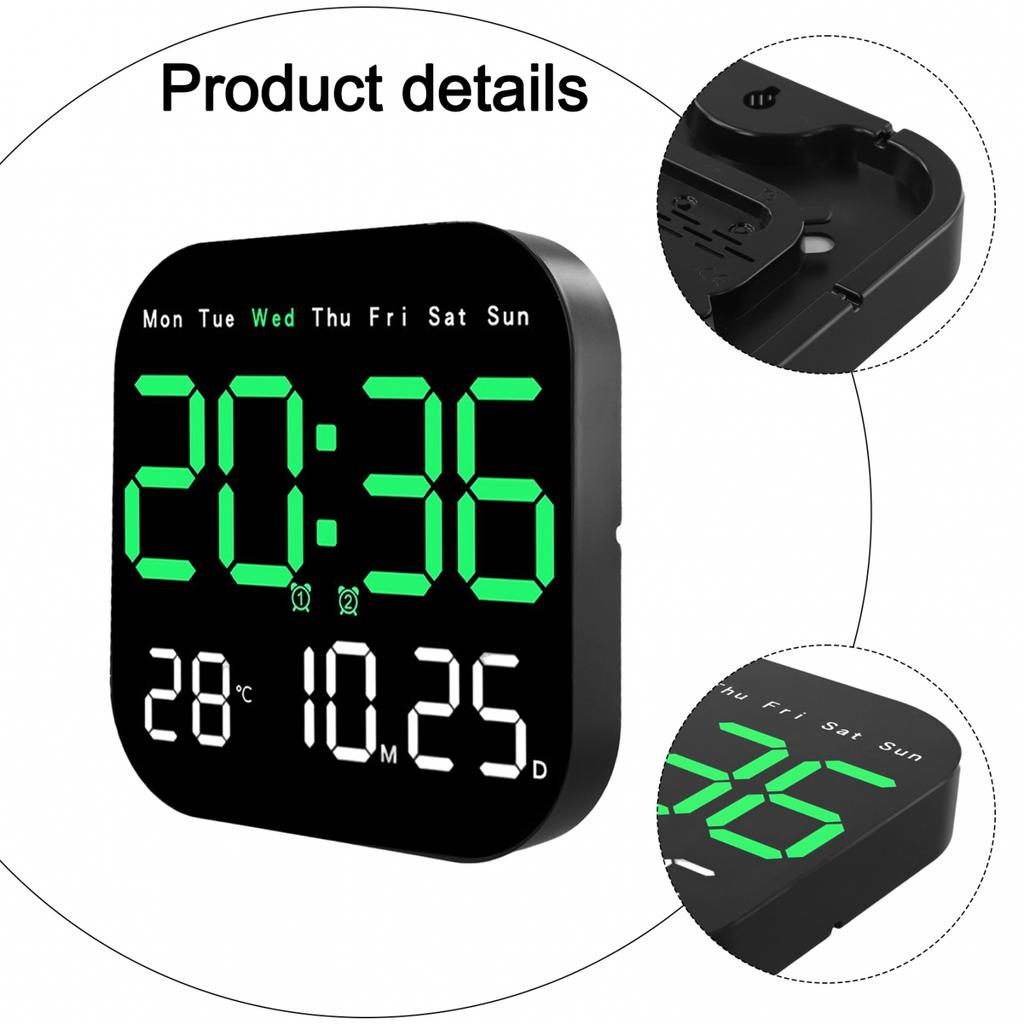 Same Screen Display LED Wall Clock Day Countdown Function
