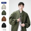 Spring and Autumn Fashionable Flight Suit Outer Men's American Retro All-matching Baseball Collar Simple Jacket Men's Loose Casual Fashion