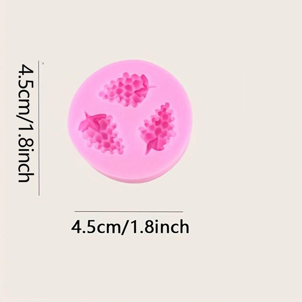 1 stuk-Druivenvorm Mal, 3D Siliconen Mal, Vruchtenvorm Mal, Voor DIY Taartdecoratie Tool, Bakgereedschap, Keukenaccessoires