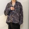 Retro Hong Kong Style Men's Floral Shirt Casual All-Match Jacket Japanese Korean Style Trendy Spring Autumn Fashion