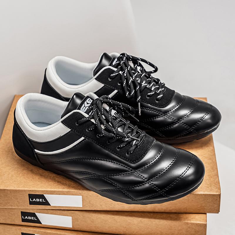 2026 New Breathable Soft Bottom Comfortable Casual Sports Trendy Fashion Versatile Bean Men s Shoes Trendy Shoes 39 чёрный