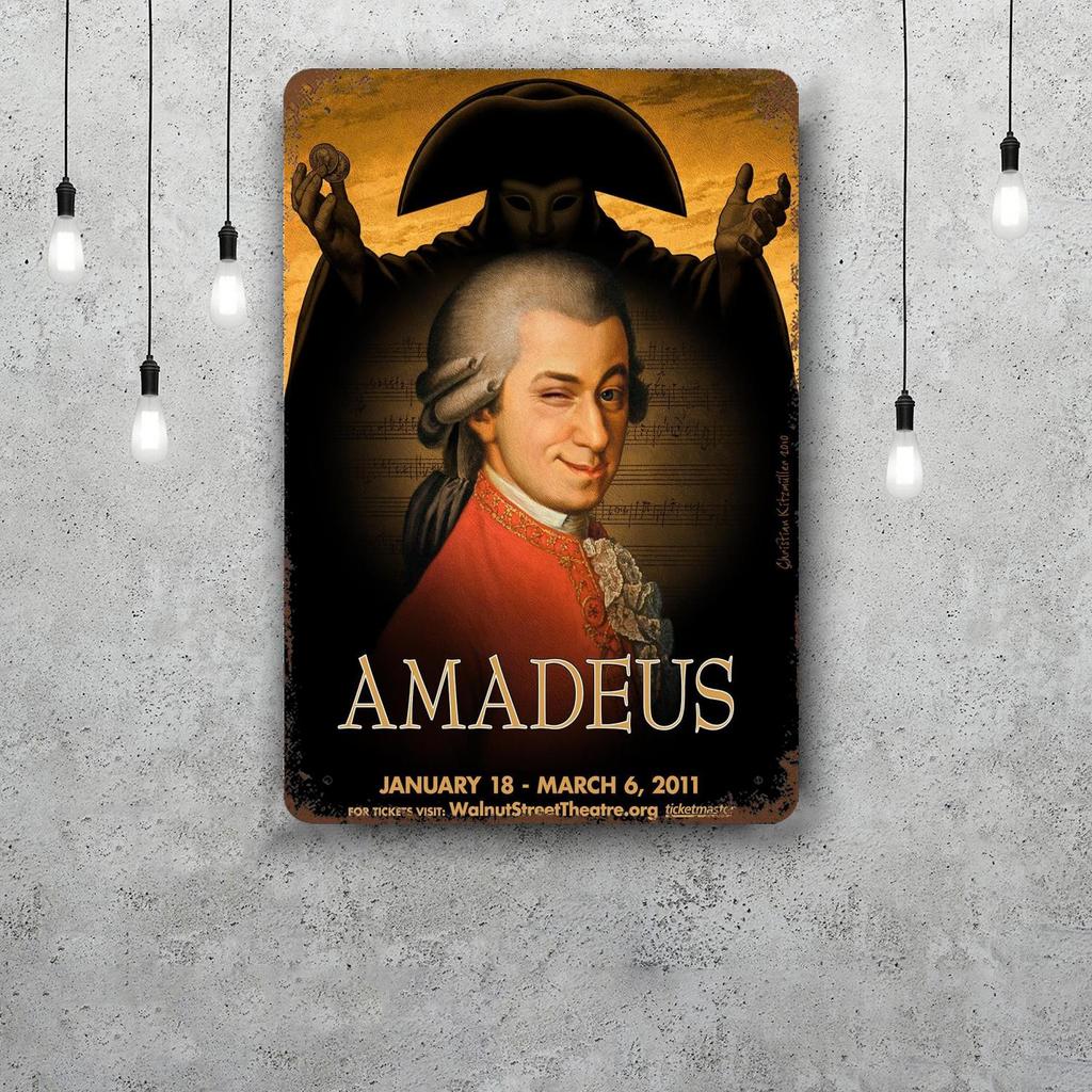Amadeus Movie Funny Bar Metal Sign Retro Plaque Vintage Sign Alcohol Drinker Pub Club Man Cave Kitchen Wall Decoration