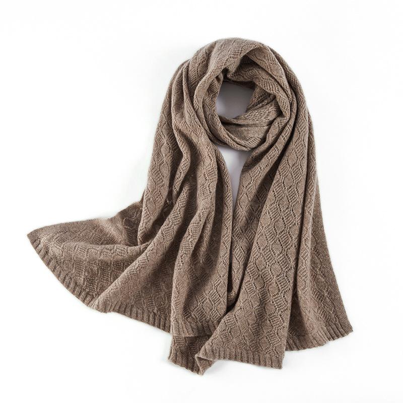 2025 new 100% cashmere scarf spring and summer air conditioner shawl with women's solid color versatile