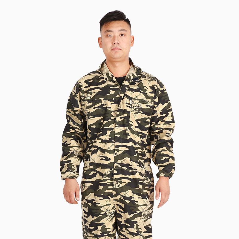 Anti-fouling Dustproof Mechanic Coveralls with Hood - Long-Sleeved Jumpsuit
