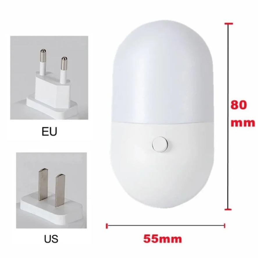 EU/US-Stecker LED-Nachtlicht Sensorbeleuchtung Mini-Nachtlicht Lampe Für Kinderzimmer Schlafzimmerleuchten Weihnachtsstecker Nachtlampe