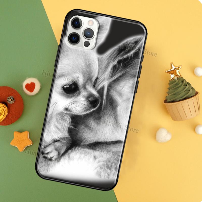 Chihuahua Face Floral Dog Case For Apple iPhone 13 12 Mini 11 14 Pro Max XS X XR 6S 7 8 Plus 5S SE 2020 Phone Cover