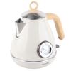 1.7L Electric Kettle Retro Wood Grain Dry Boil Protection Home Electric Kettle with Temperature