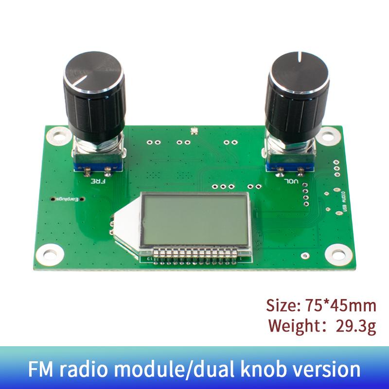 LIZAO FM Kabelloses Digitalradio Modul Stereo Audio Empfänger mit Doppelknöpfen Tasten LCD Display für DIY Audio Projekte