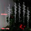 Christmas Acrylic Icicle Hanging Ornaments for Christmas Tree and Holiday Home Decoration