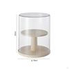 Figurine Display Case with Dust 360Degree cover° Rotating Stand Dustproof Holder for