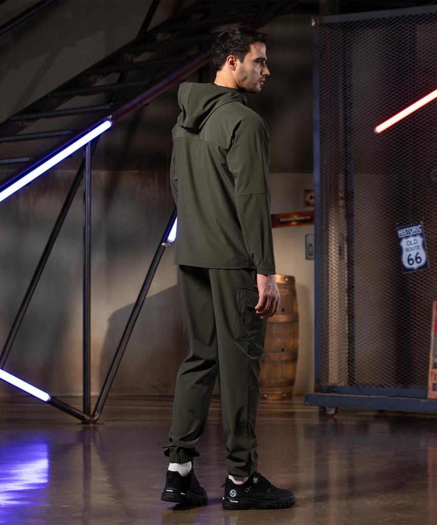 HUMMER H2 Woven Tech Elastic Waist Jogger Pants Khaki