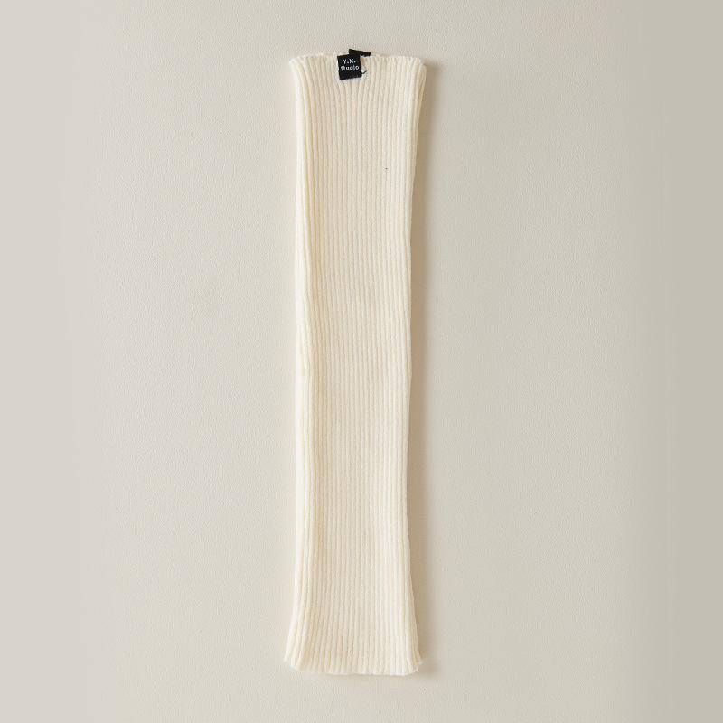 White Knitted Hosiery Socks for Women In Autumn and Spring, Calf Coverings, Pile-up Socks for Hot Girls, Long Pile-up Socks for Spring and Summer