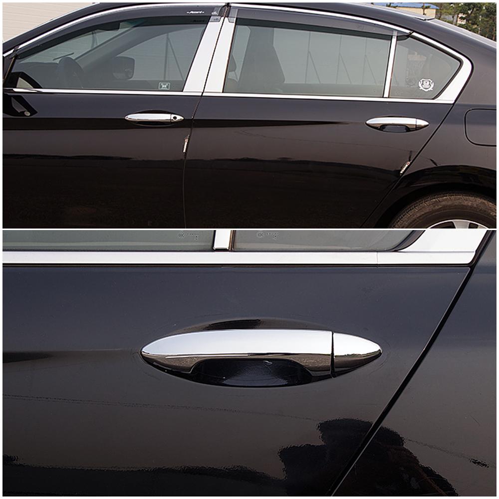 For Honda Accord 9th Gen 2014-2017 Car Exterior Modify Refit Chrome Door Handle Cover Decoration Trim Protection Sticker