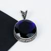 Blue Sapphire Gemstone Silver Pendant In 925 Sterling Silver- Handmade Design, Everyday Wear Jewelry, Unique Blue Sapphire Pendant Mother's Day Gifts