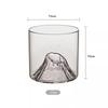 2/1Pcs 175ml New Fuji Whiskey Glass Rocks Bottom Raised Ice Mountain Shape Glass Cup Tumbler for Drink Tea Liqueur XO Wine Cup