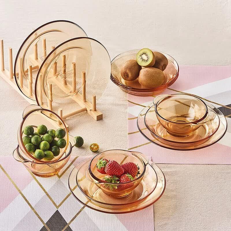 

Corning Pyrex 8-Piece Heat-Resistant Glass Dinnerware Set