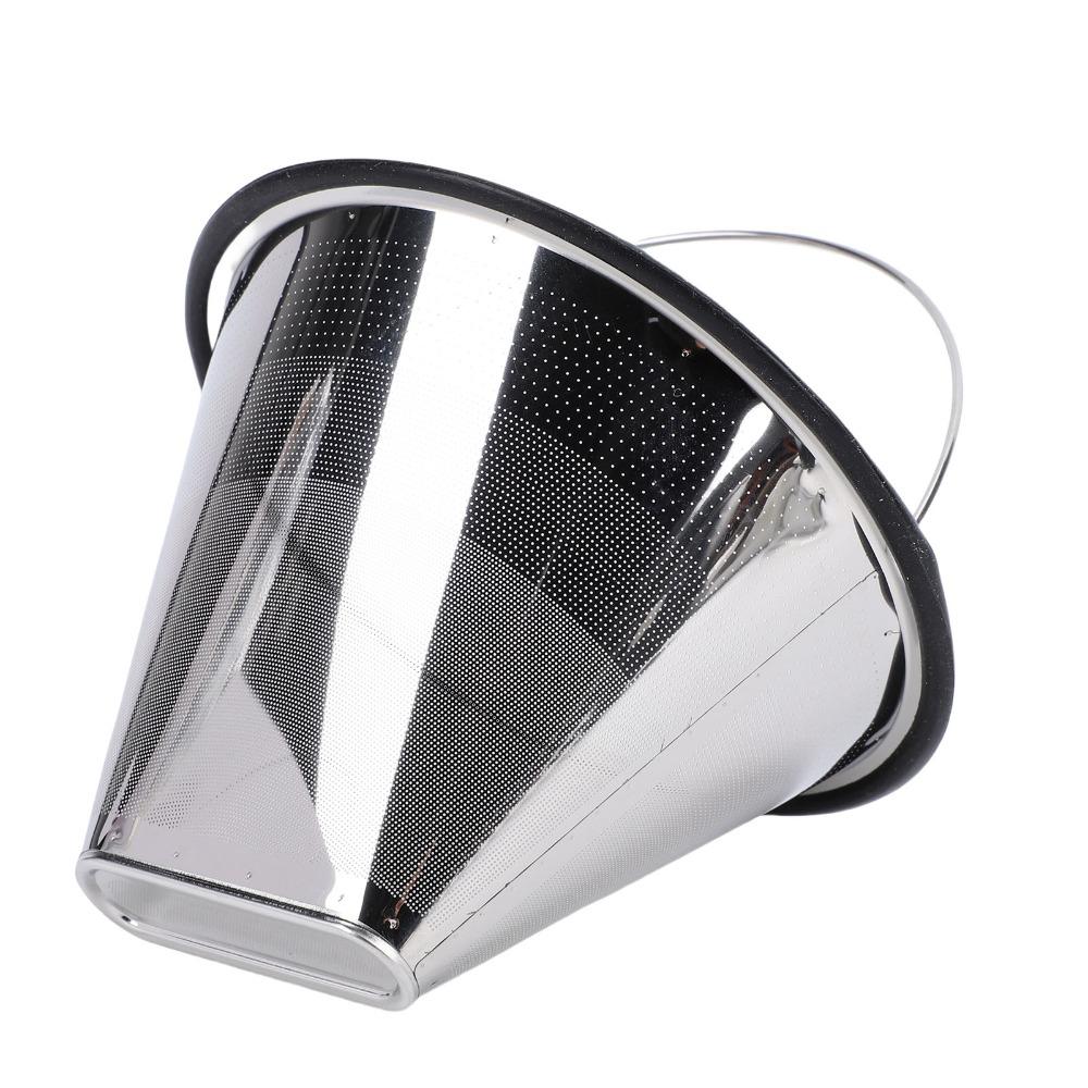 Stainless Steel Coffee Maker Filter Reusable Coffee Filter Basket Home Coffee Brewing