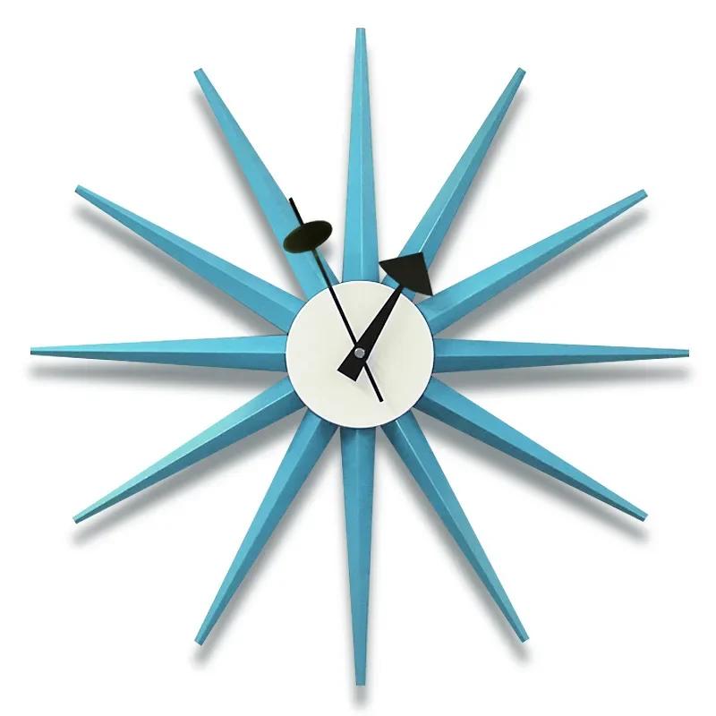 Modern Sun Rays Wall Clock - Creative Contemporary Design, Mute Digital Timepiece, Living Room Home Decoration Accessory, Stylis