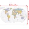 Large Political World Map Poster Retro Decorative Wall Art Print Paper Map Office School Classroom Home Decor Sticker