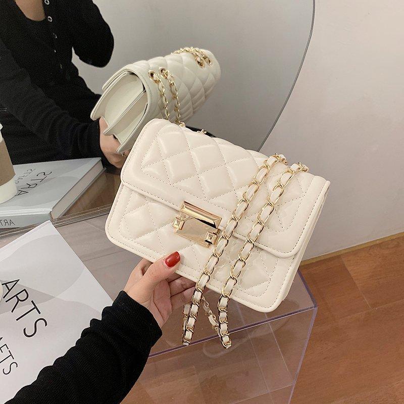 Internet celebrity chain bag female popular new fashion versatile messenger bag foreign style diamond shoulder small square bag