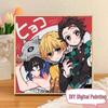 Kit Pittura ad Olio Digitale Anime Demon Slayer Fai da Te per Bambini
