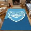 Arsenal Logo on Blue Background Patterned carpet, non slip mat suitable for living room and bedroom sofas