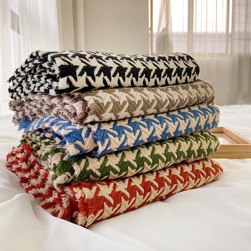 Tausend-Vogel-förmiger Schal für Studentinnen im Winter. Vielseitiger, warmer, kaschmirartiger, verdickter Schal für Damen