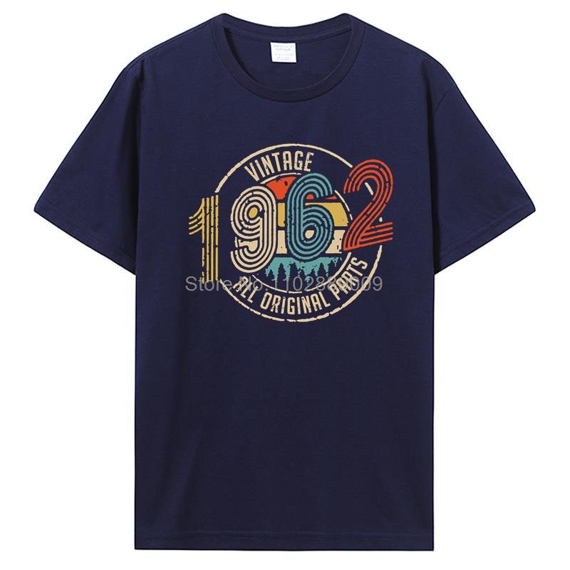 Vintage 1974 1962 1974 1982 All Original Parts Birthday Gifts Men T-Shirt Funny Tees Cotton T Shirt  Harajuku Streetwear