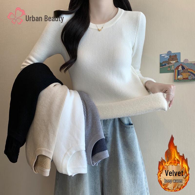 

Women s Fleece-Lined Soft Knit Base Layer Top One Size