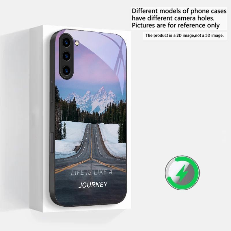 

Lake Aurora Ice Surface Suitable For Samsung Galaxy S25 Ultra S20 FE S21 S22+ S23 Plus S24 S26 Edge magnetism Glass Phone Casee Galaxy S25 Ultra