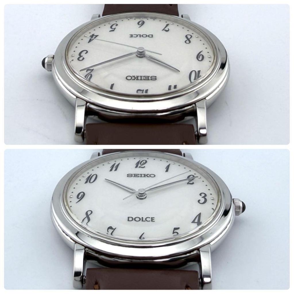 SEIKO DOLCE Sapphire Crystal Arabic Numerals Quartz Vintage Watch [Excellent Condition/ Working] 5E61-0A80