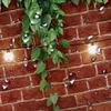 Red Brick Wall With Vines And Lights Pattern Waterproof Shower Curtain 180X200Cm Rustic Farmhouse Style Bath Curtain Home Decor