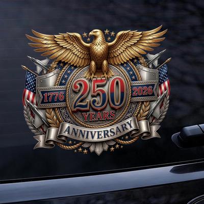 Naklejka Flaga USA na 250. Rocznicę Patriotyczna 1776-2026 250 Lat Ameryki Naklejka Samochodowa Dzień Niepodległości Naklejka na Zderzak do Szyb Samochodowych