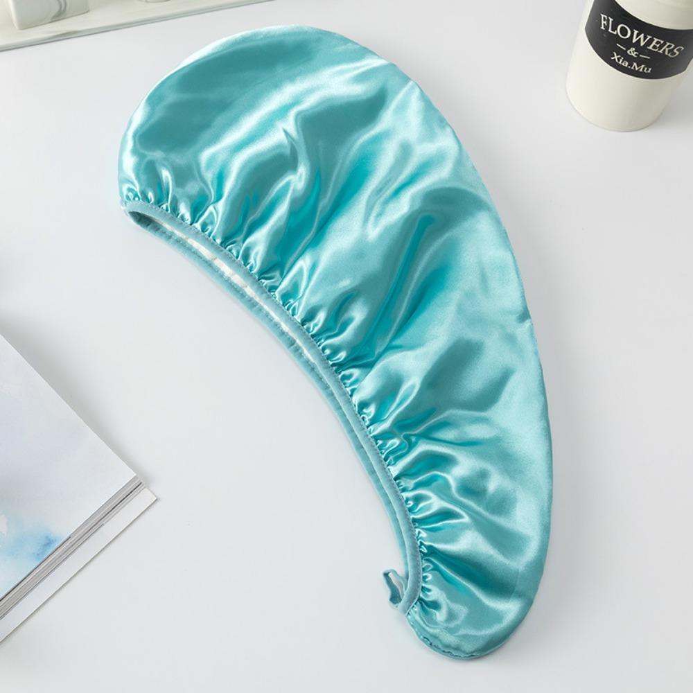 Quick Dry Hair Drying Cap Double Layer Satin Bonnet Luxury Hair Towel Women Hair Wrap