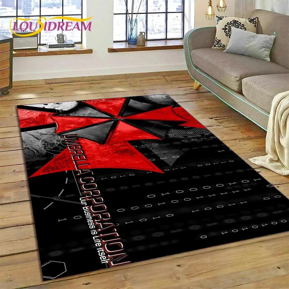 3D Horro Games R-Resident Evil Gamer Carpet Rug for Bedroom Living Room Home Sofa Decoration,Child Game Large Decor Floor Mat