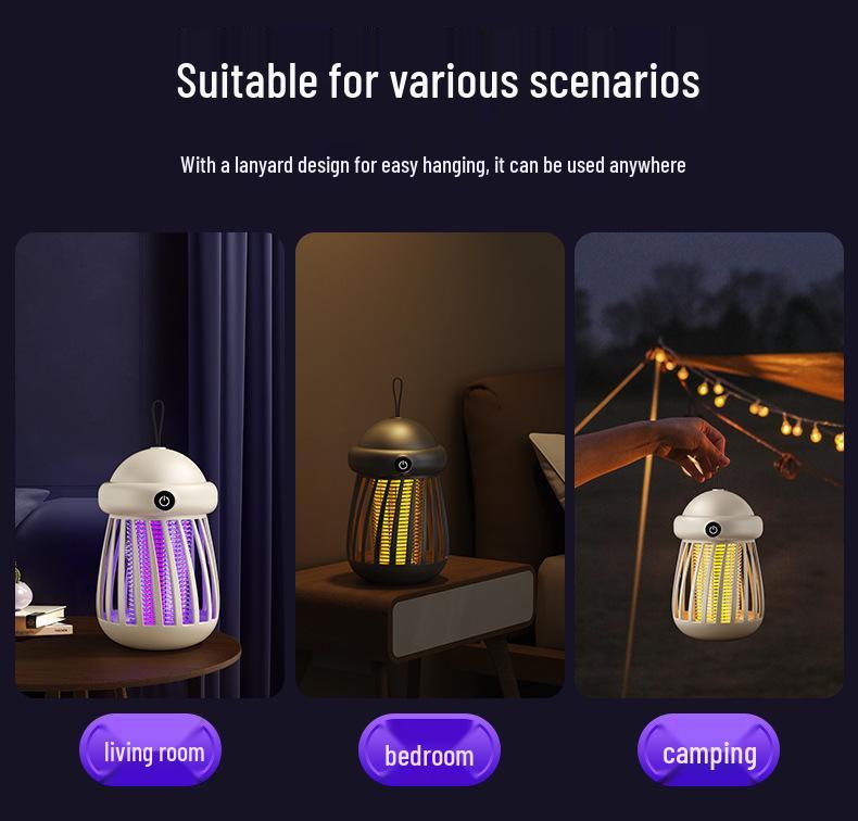 Silent, Safe, Radiation-Free Mosquito Killer Lamp: Ideal for Mothers & Babies, Efficient All-Night Protection for Home & Camping