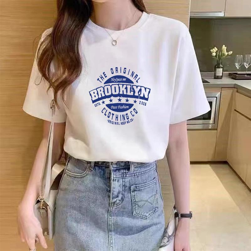 Cartoon Kawaii Print Women T-Shirts Causal Summer Short Sleeve Clothing Harajuku Graphic Tees Graphic White Female Tops O-Neck