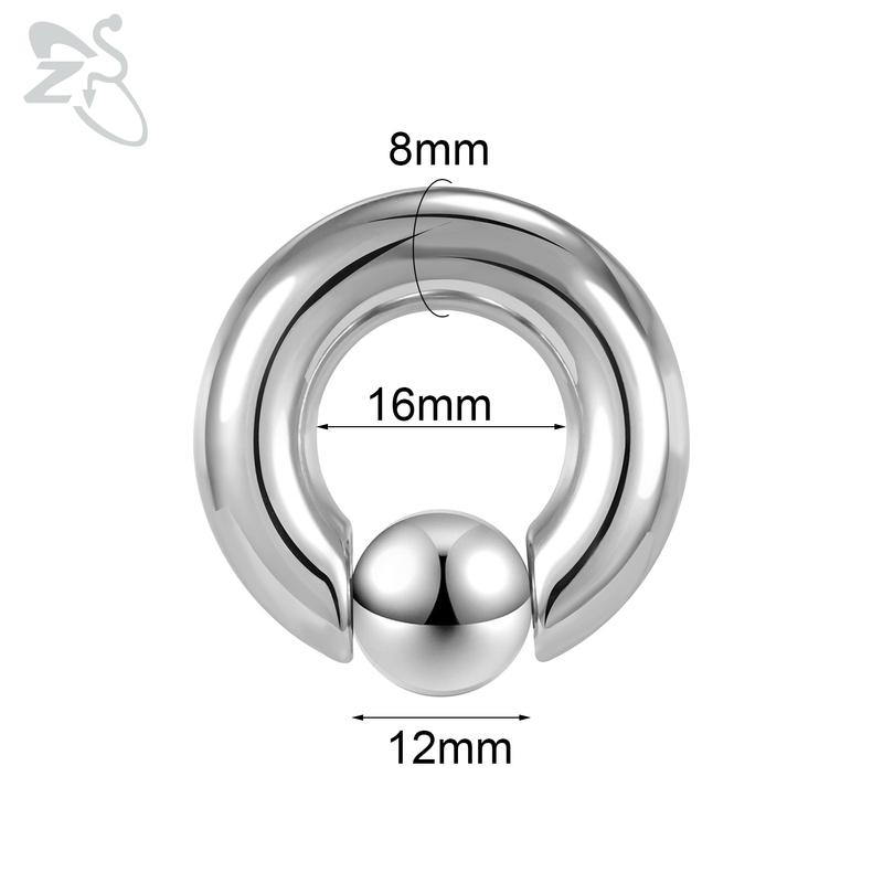 Piercing do nosa v tvare podkovy z nehrdzavejúcej ocele 2/4/6/8G s vnútorným závitom, veľký rozmer, piercing do ucha, rozširovač ucha, septum.