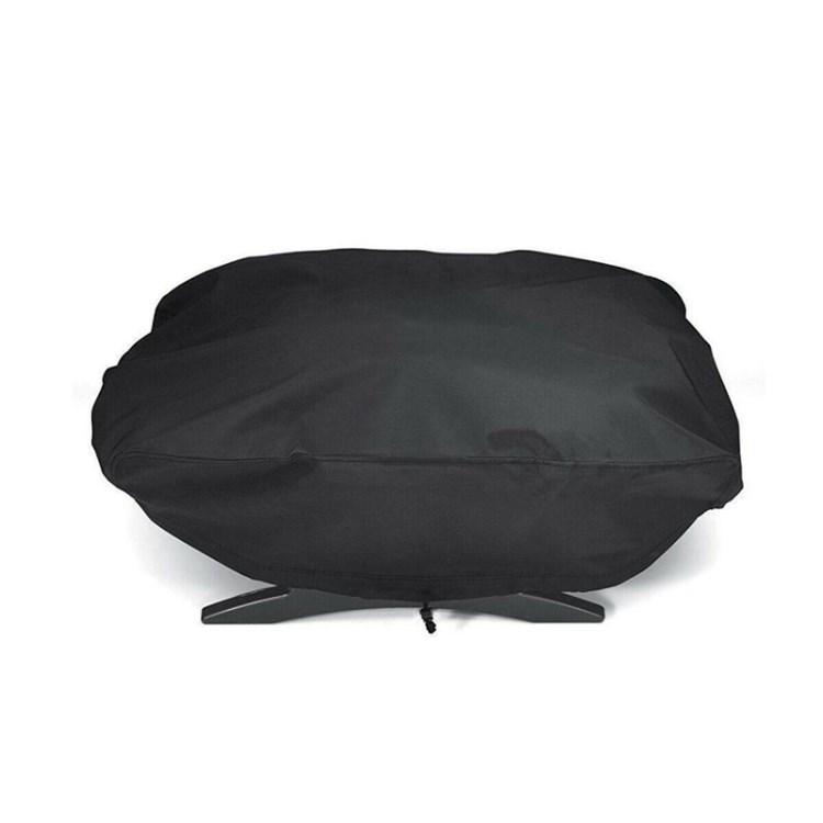 

For Weber 7110 Q1000 Series Oven Hood 67.1x44x32cm 420D Dust-proof Waterproof BBQ Grill Cover Black