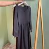 2025 Autumn/Winter Slim Fit Women's A-Line Sweater Dress, Round Neck, Waist-Cinched, Over-the-Knee, Long Sleeve Pullover.